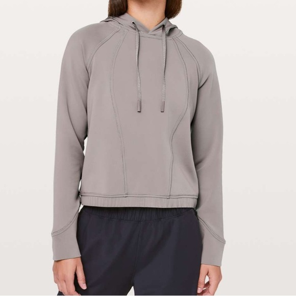 lululemon athletica Tops - Lululemon Never Still Pullover Hoodie Lunar Rock Size 8